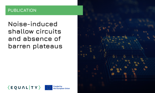 Publication: Noise-induced shallow circuits and absence of barren plateaus