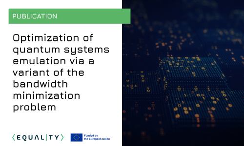 Publication: Optimization of Quantum Systems Emulation via a Variant of the Bandwidth Minimization Problem