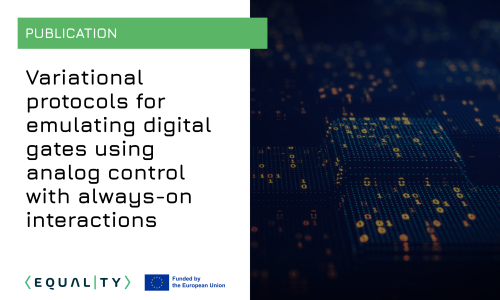 Publication: Variational protocols for emulating digital gates using analog control with always-on interactions